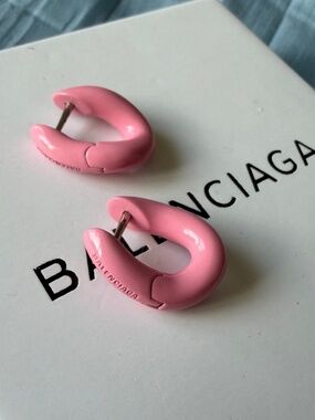 Balenciaga pink earrings